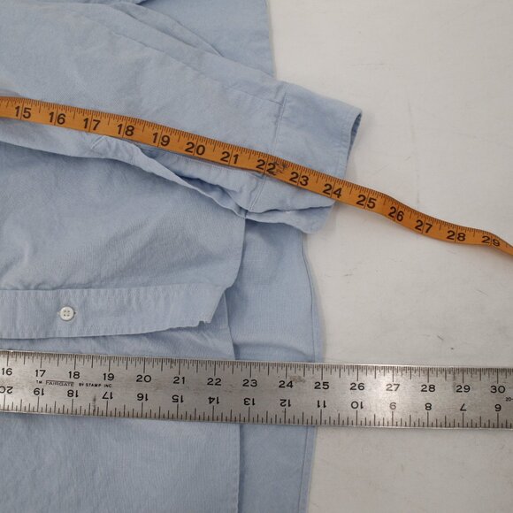 Frank eileen shirt Women's Medium Silvio Untuckable Button-Up Shirt Cotton blue - Picture 11 of 13